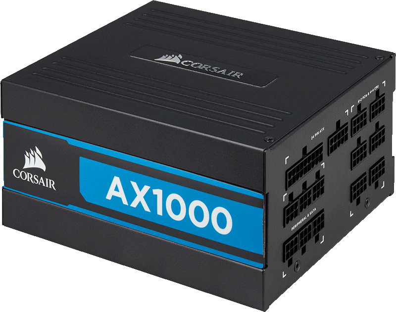 AX Series™ AX1000 1000 Watt 80 PLUS® Titanium Fully ATX PSU