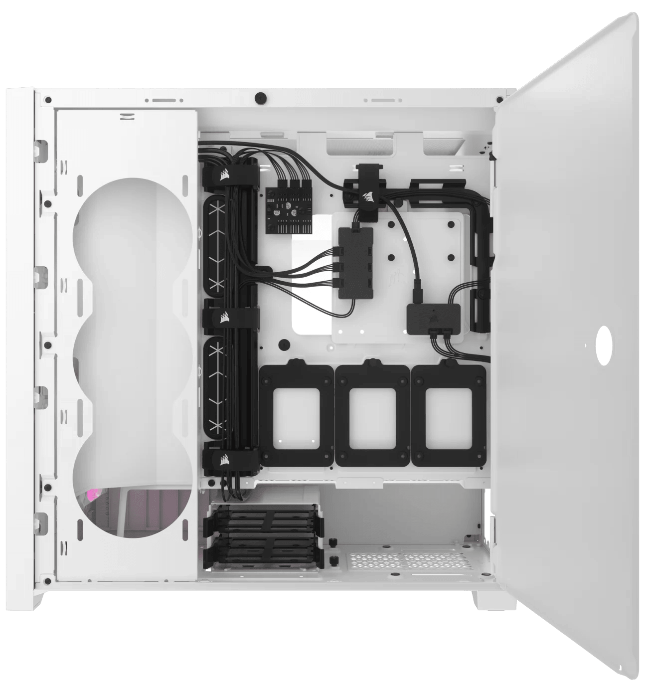 Icue 5000d Rgb Airflow Mid Tower Case True White 3x Af120 Rgb Elite