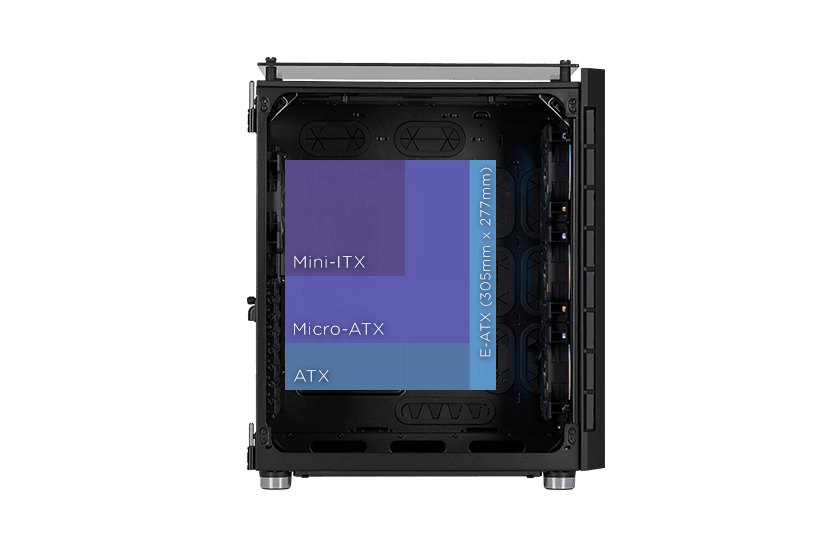 Crystal Series 680X RGB ATX High Airflow Tempered Glass Smart Case — Black