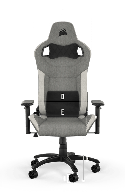 T3 RUSH Fabric Gaming Chair (2023) - Grey/Charcoal