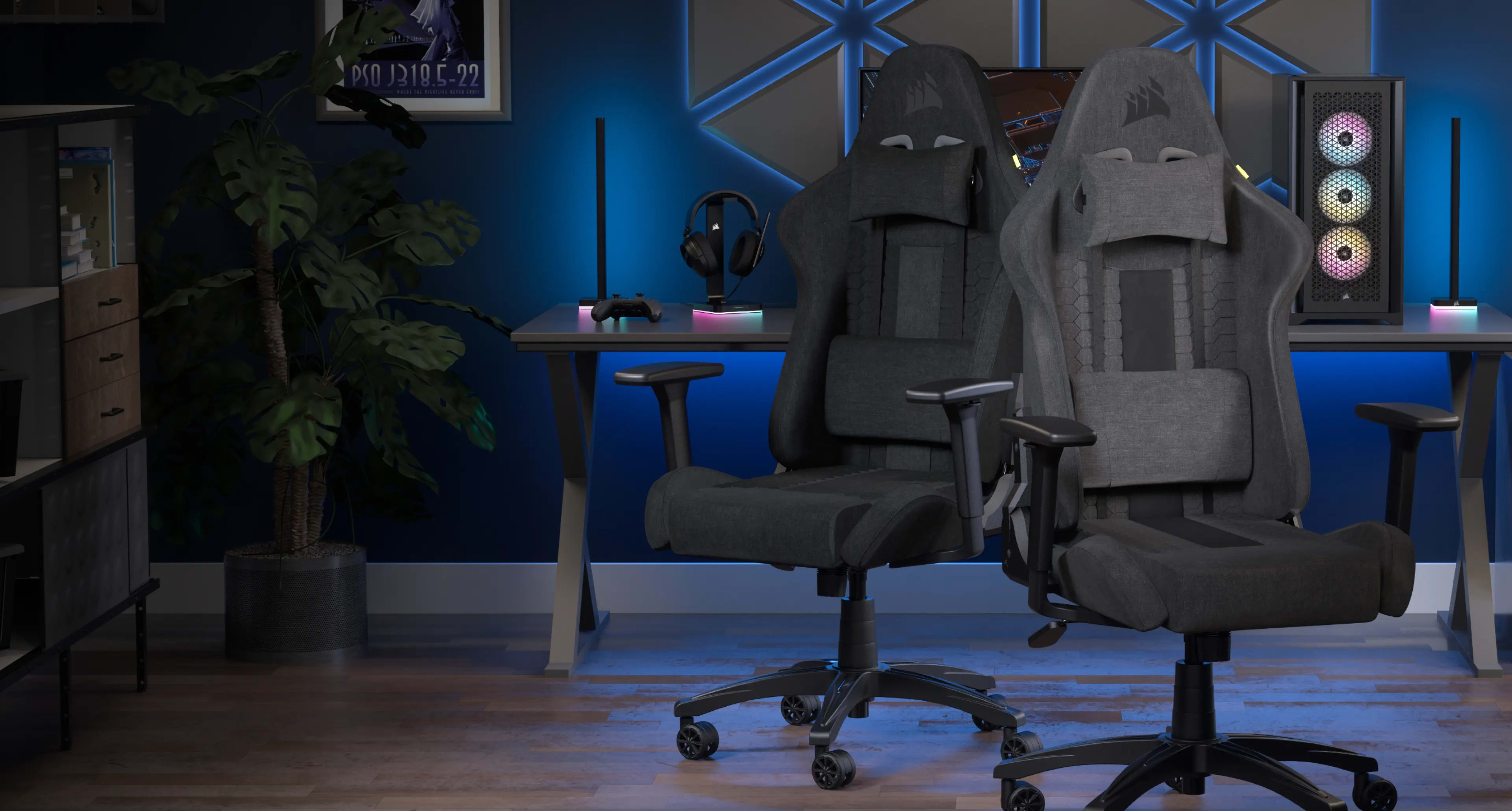 TC100 RELAXED Gaming Leatherette - Black/Black Chair