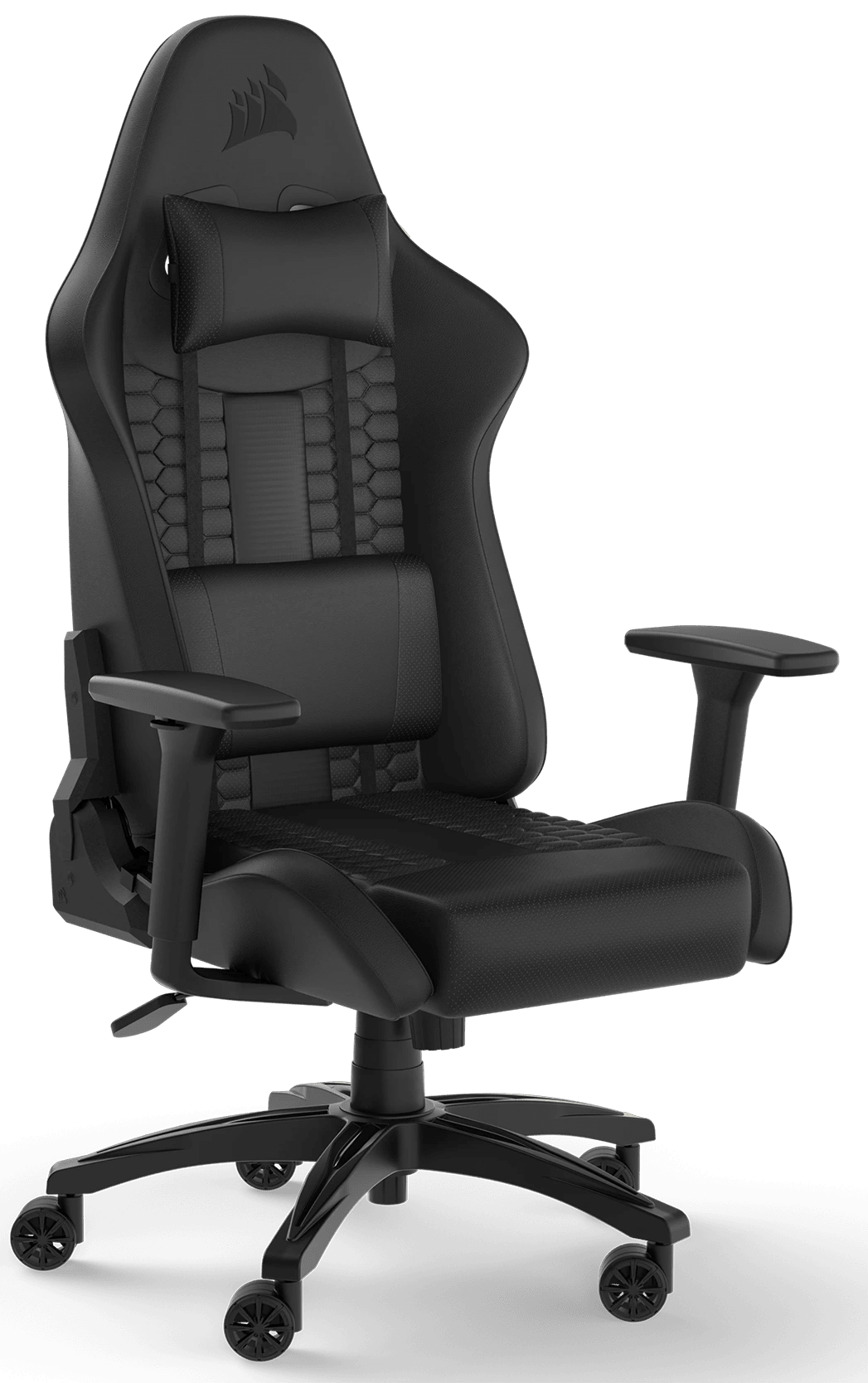 TC100 Chair - RELAXED Gaming Black/Black Leatherette