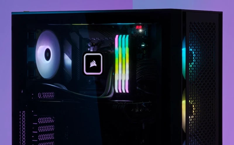 RGB cooler installed in a PC build