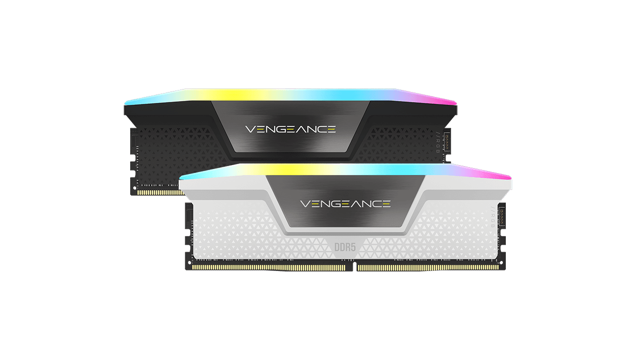 Parte delantera de la RAM DDR5 Vengeance RGB