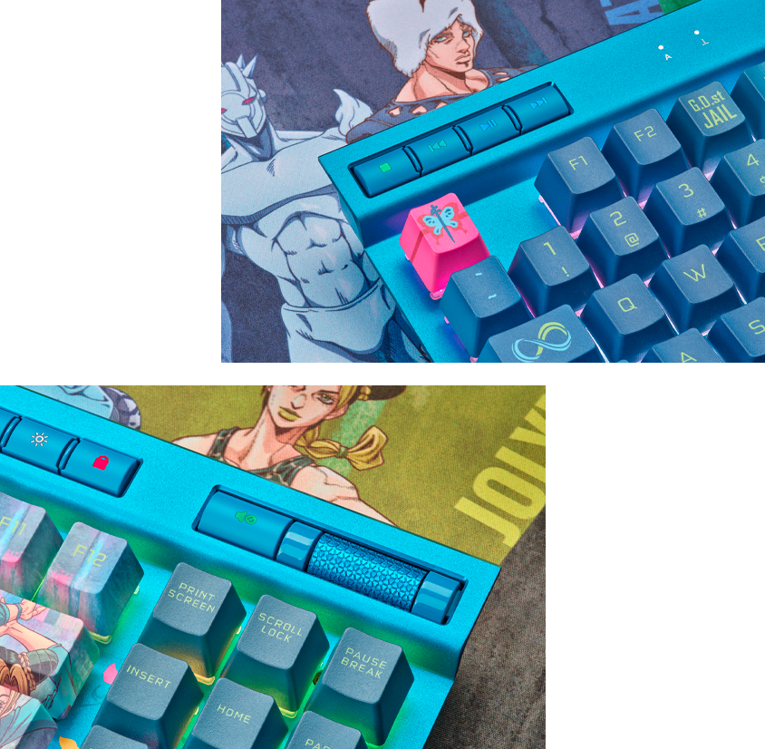 K70 RGB TKL JOJO STONE OCEAN Mechanical Gaming Keyboard — CHERRY