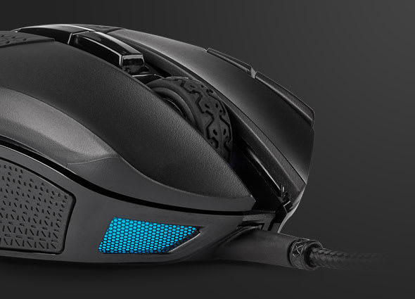 CORSAIR NIGHTSWORD RGB Gaming Mouse For FPS, MOBA - 18,000 DPI - 10  Programmable Buttons - Weight System - iCUE Compatible - Black