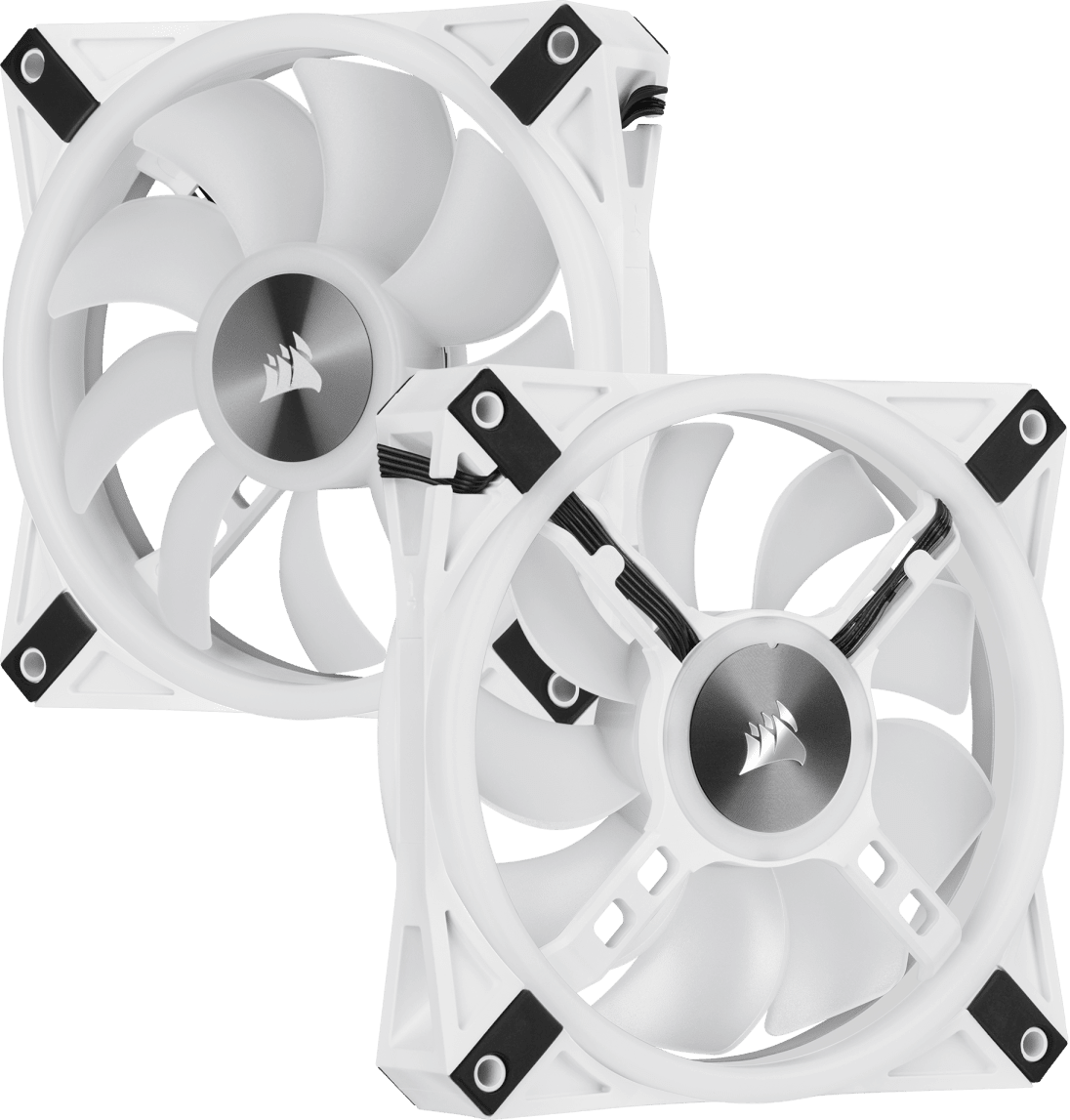 iCUE QL140 RGB 140mm PWM White Fan — Dual Fan Kit with Lighting
