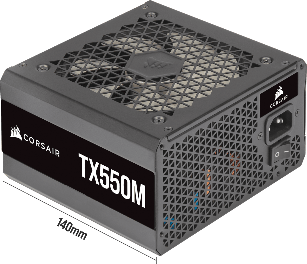 TX-M Series™ TX550M — 550 Watt 80 PLUS Gold Semi ATX PSU (EU)