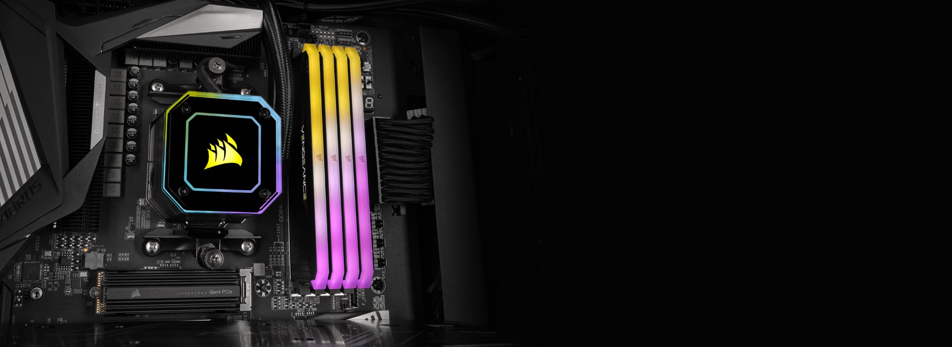 CORSAIR Vengeance RGB RS - DDR4 - kit - 32 Go : 2 x 16 Go - DIMM 288  broches - 3600 MHz / PC4-28800 - sans tampon 