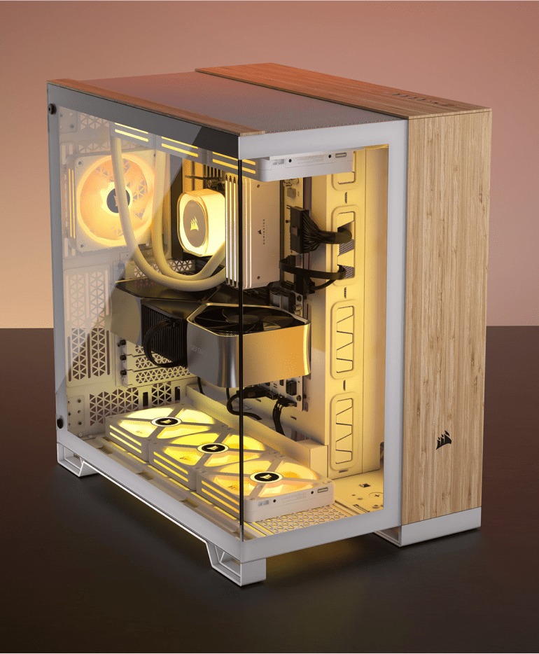6500X Mid Tower Dual Chamber PC Case Black Walnut Wood 6500X Mid Tower Dual Chamber PC Case Black Walnut Wood