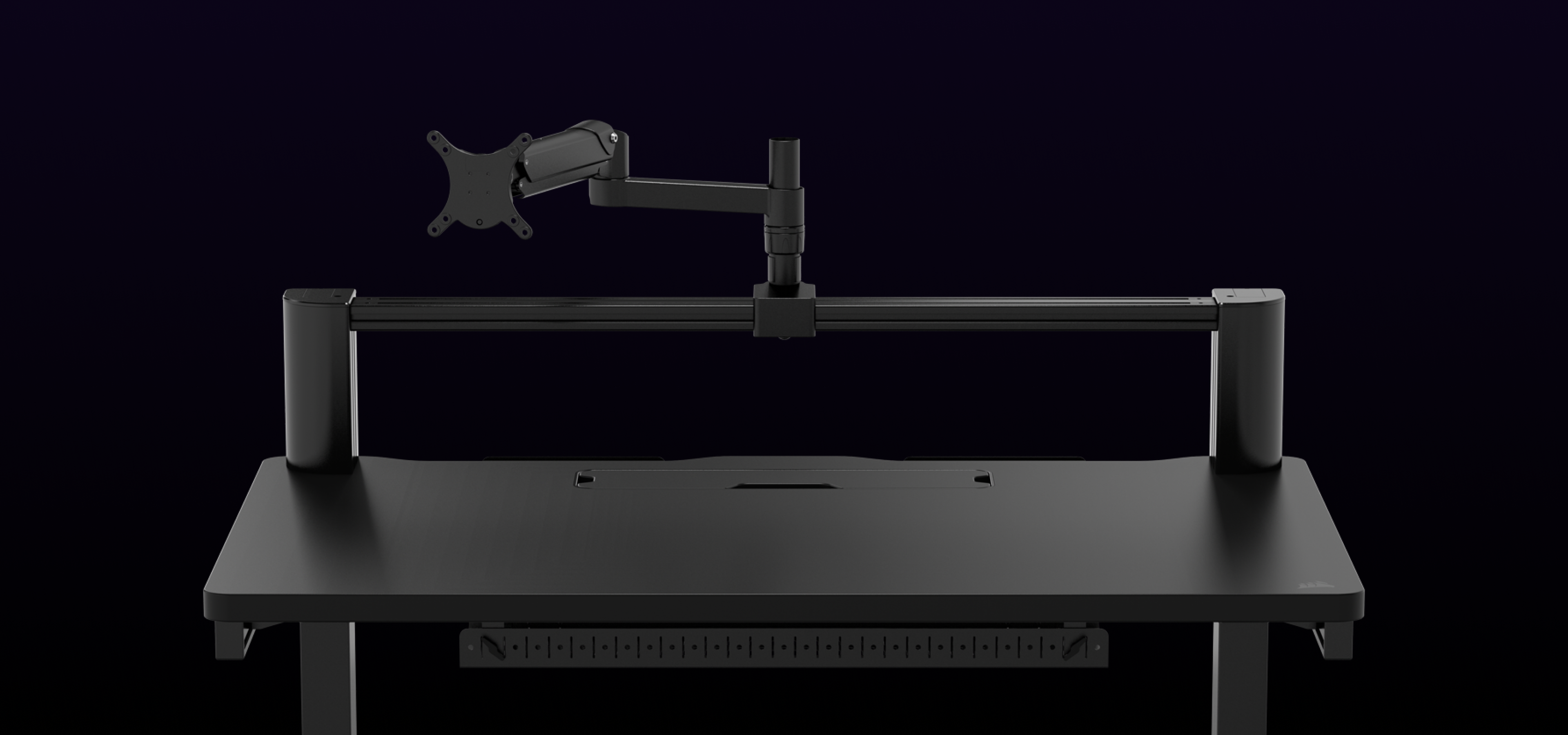 Black Desk Fixed Tabletop View