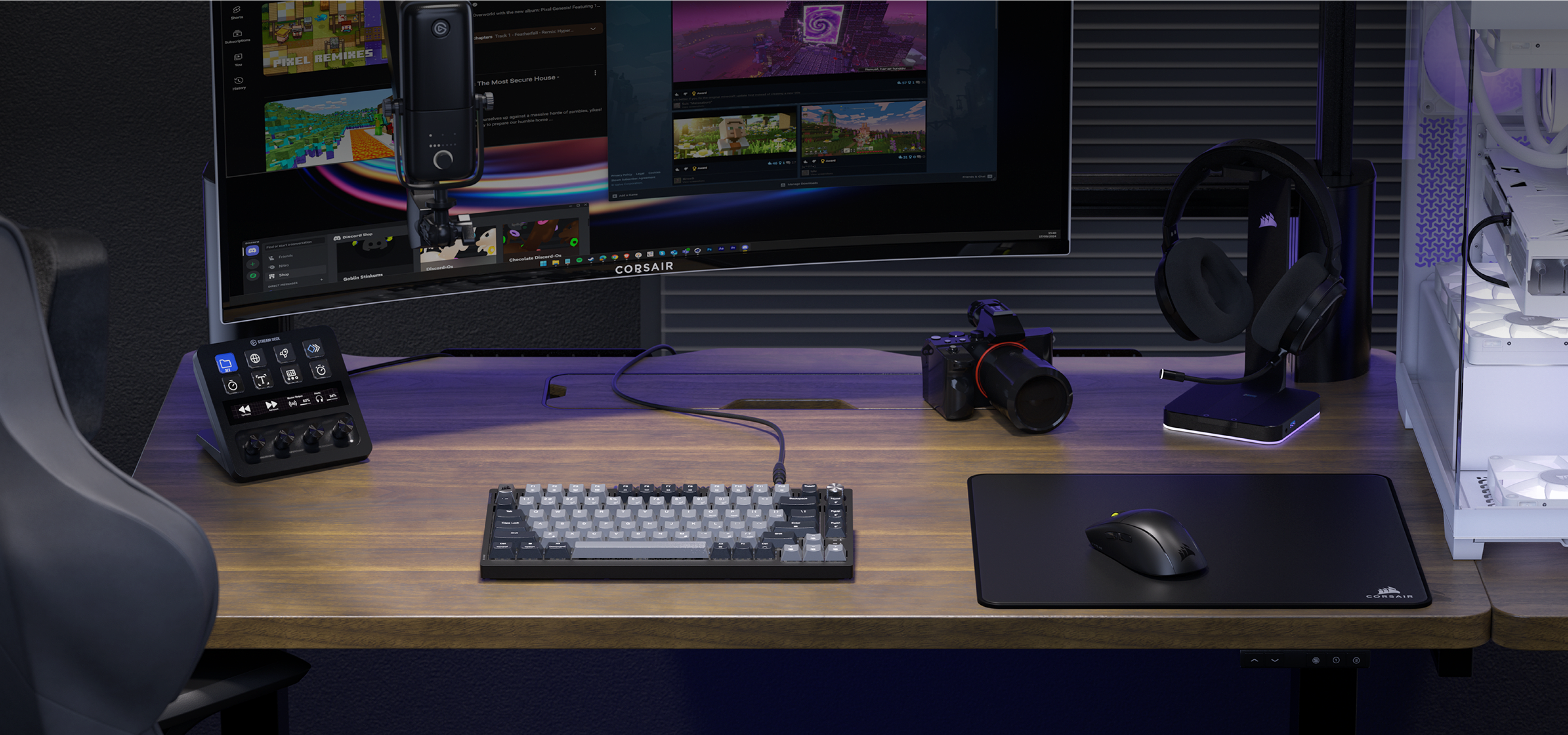 월넛 Desk Elevate의 전체 모습