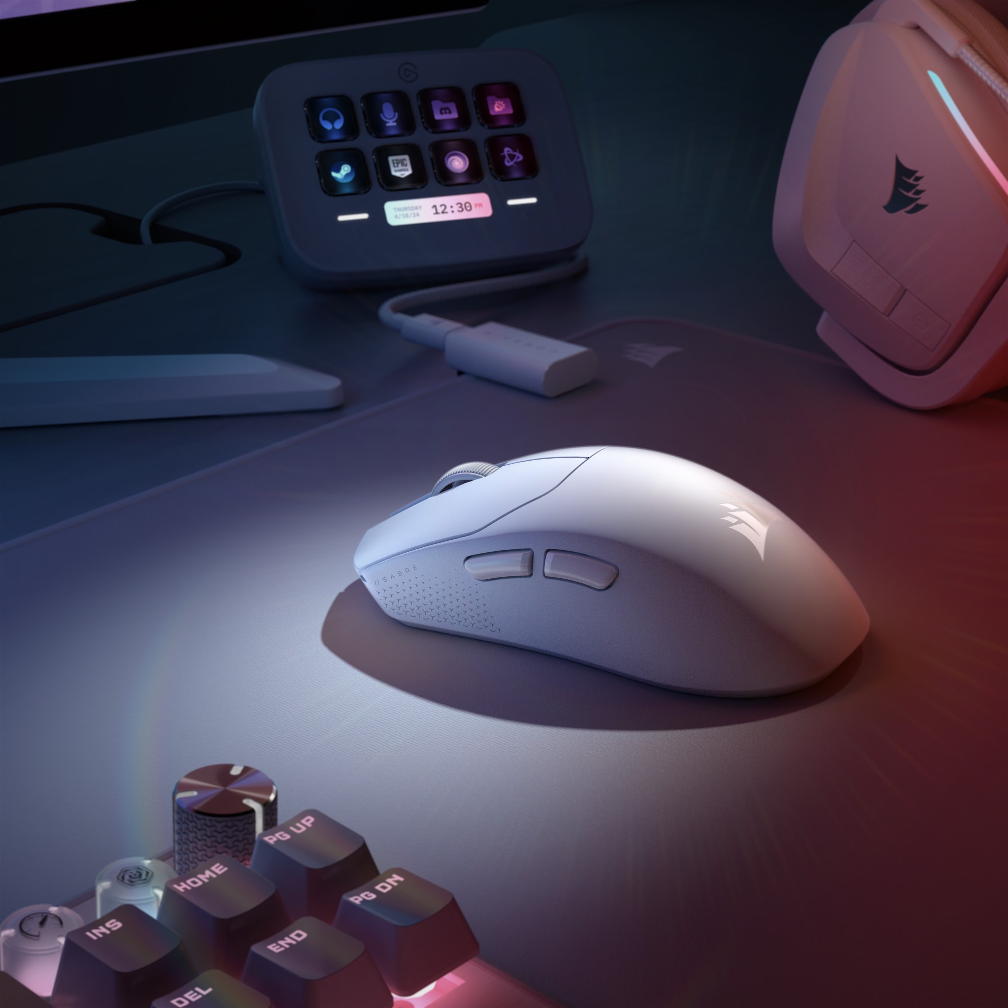 SABRE V2 PRO ULTRALIGHT WIRELESS Gaming Mouse White Sabre v2 pro ultralight wireless gaming mouse white