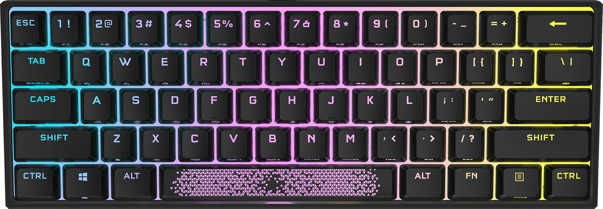 K65 RGB MINI 60% Mechanical Gaming Keyboard — CHERRY MX SPEED — Black