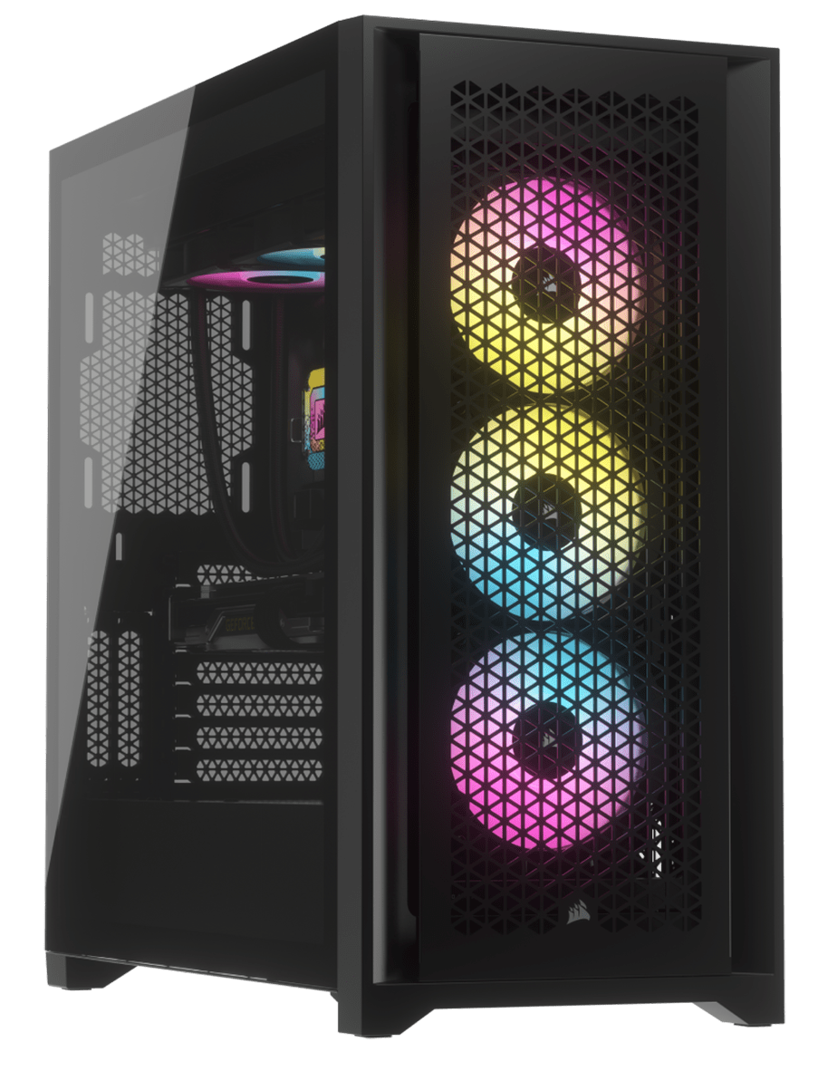 Babyatx Computer 5000D CORE AIRFLOW中塔式ATX PC机箱 — 黑色