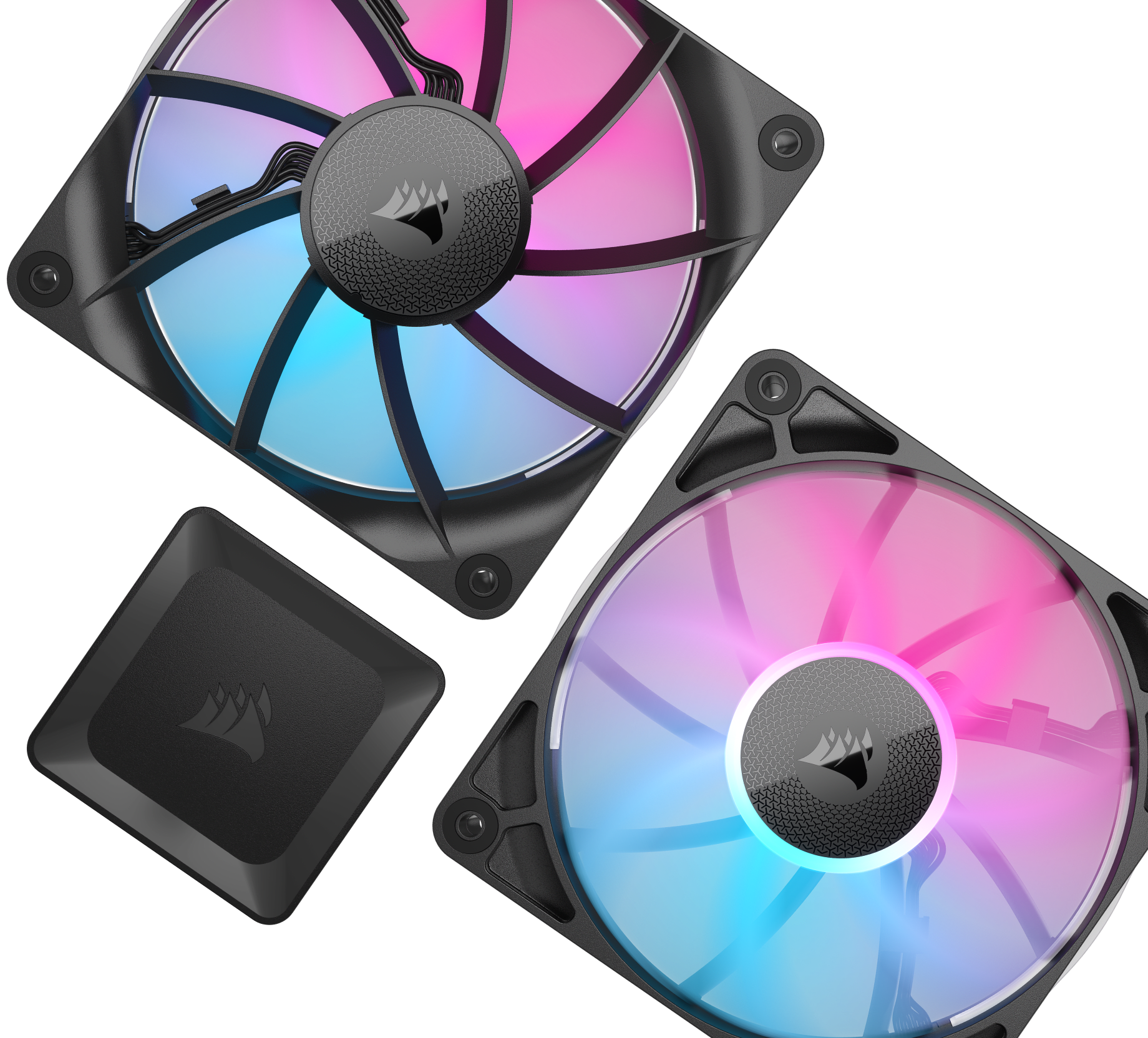 iCUE LINK System Hub and two RX RGB fans