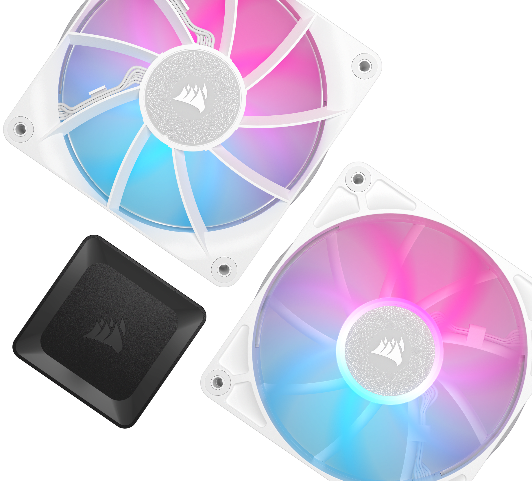 iCUE LINK System Hub and two RX RGB fans