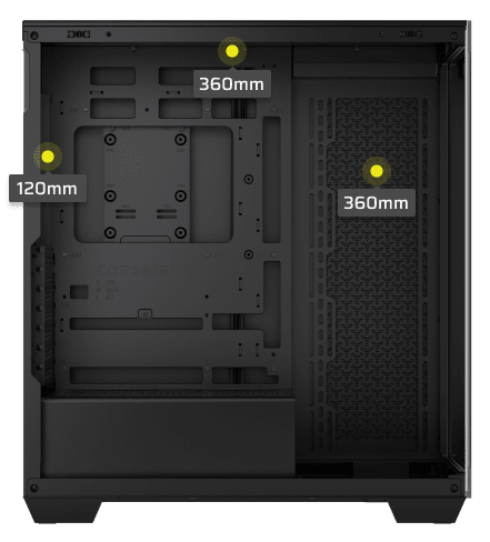 3500x-argb-mid-tower-pc-case Radiator 120mm