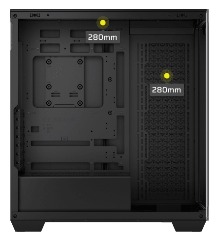 3500x-argb-mid-tower-pc-case Radiator 140mm