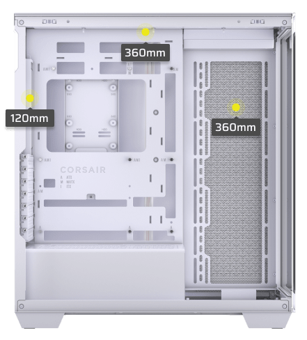 3500x-argb-mid-tower-pc-case Radiator 120mm