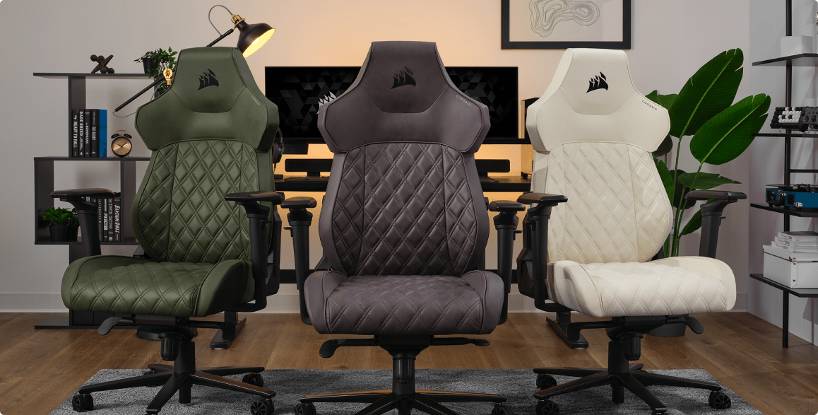 Fauteuil Gaming Corsair TC500 Luxe - Tissu Respirant, Support Lombaire, Sherwood