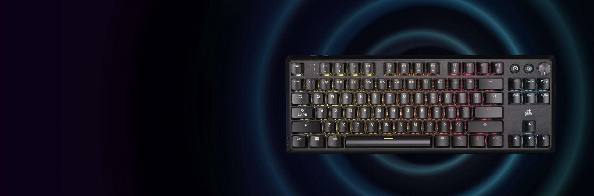 מקלדת גיימינג מכנית אלחוטית K70 Core TKL RGB מבית Corsair
