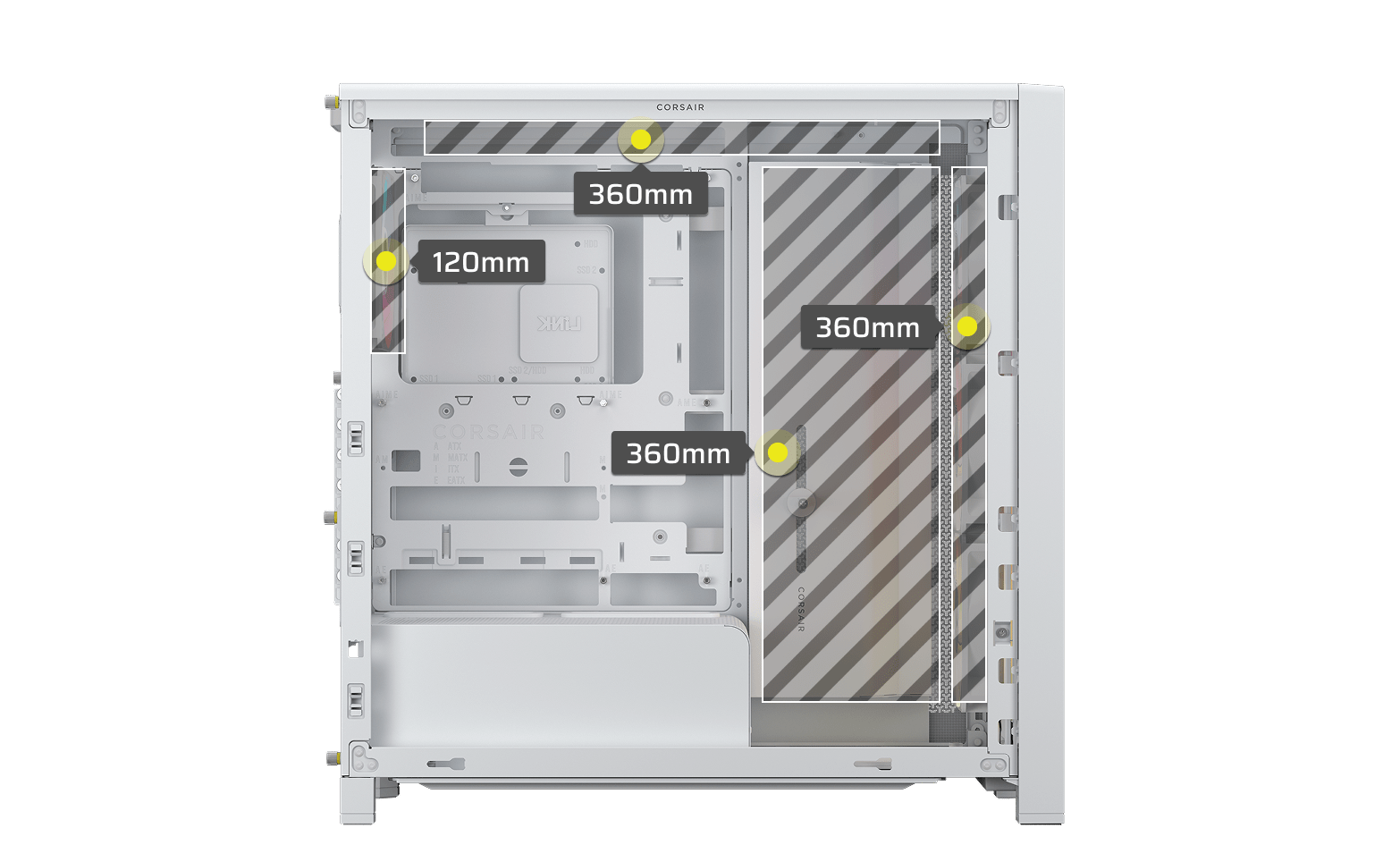 Corsair FRAME 4000D LCD RS ARGB Premium Mid-Tower PC Case