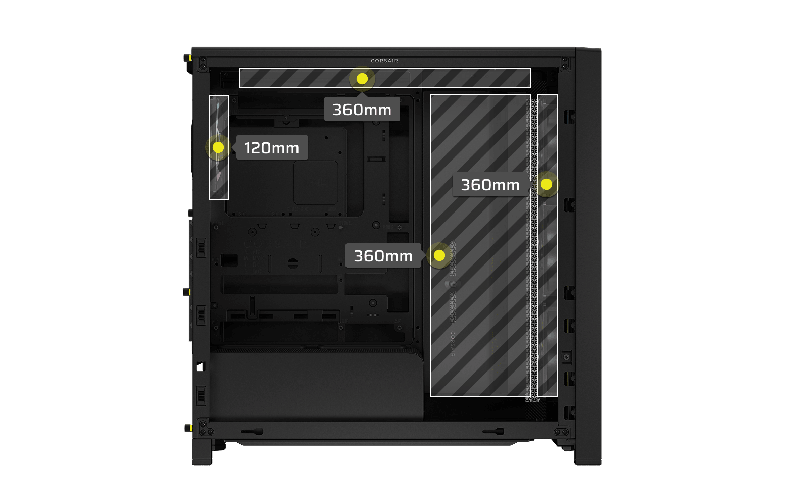 Corsair FRAME 4000D LCD RS ARGB Premium Mid-Tower PC Case