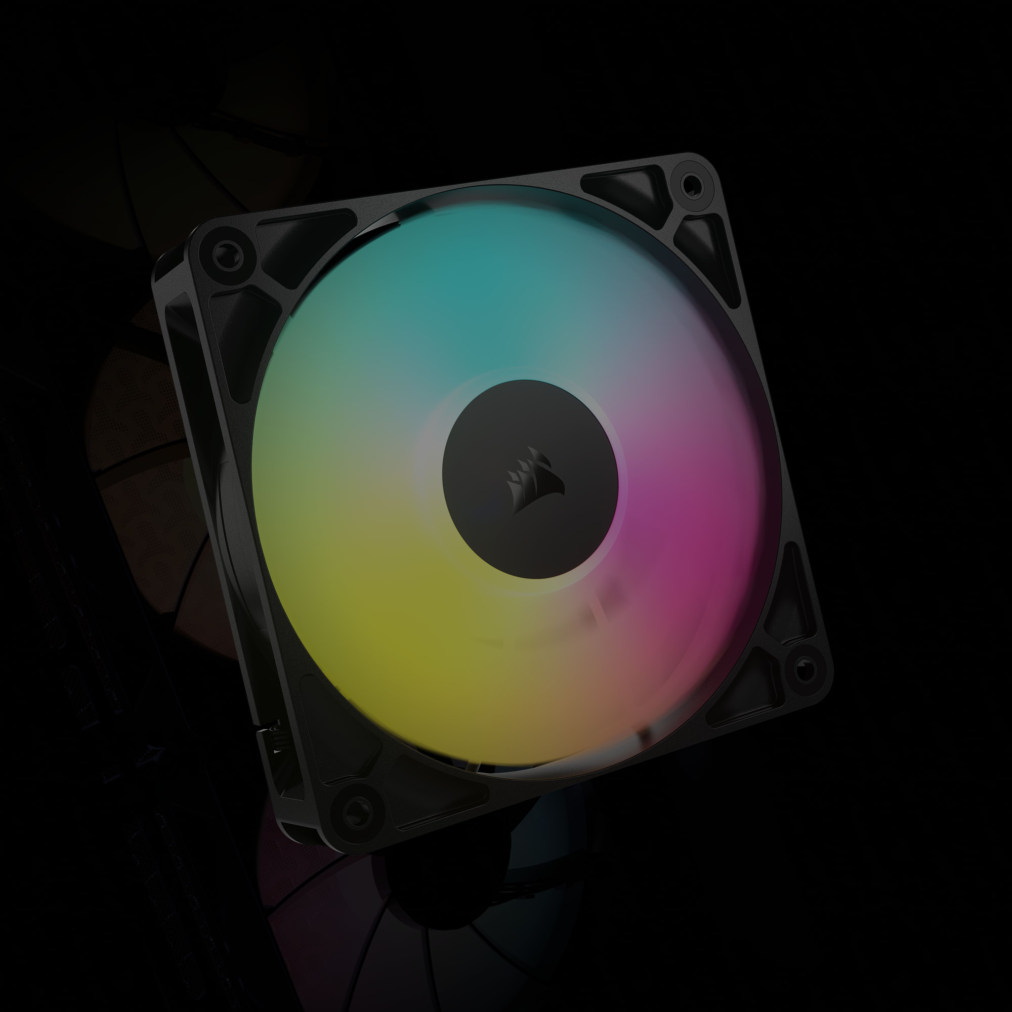 FRAME 4000D LCD | FOUR POWERFUL RS120 ARGB FANS INCLUDED - BLACK