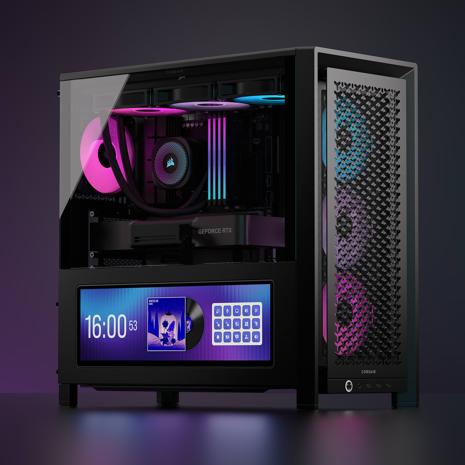 FRAME 4000D LCD RS ARGB Premium Mid-Tower PC Case