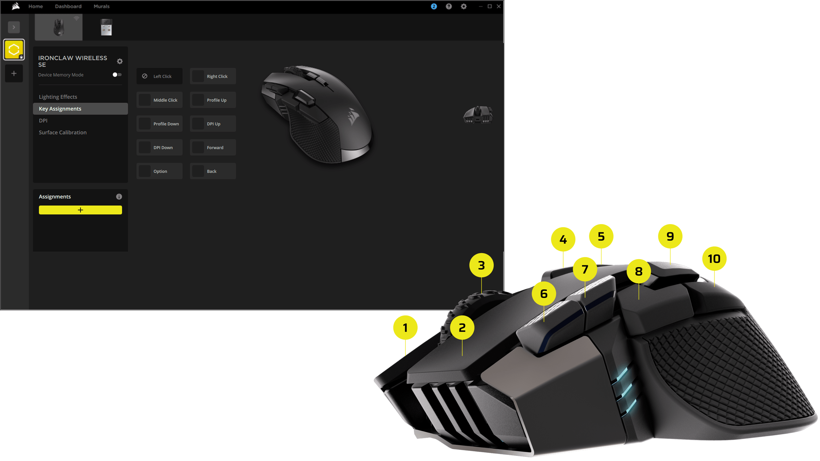 10 PROGRAMMABLE BUTTONS