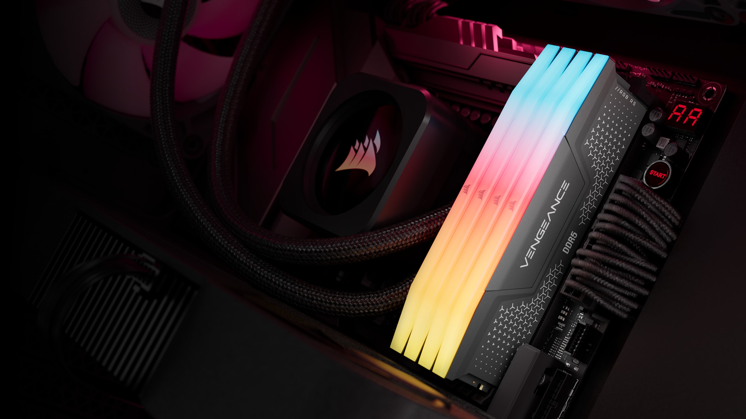 Corsair VENGEANCE RGB 128GB (2 x 64GB) DDR5-6400 Desktop Memory Kit - Thumbnail 2