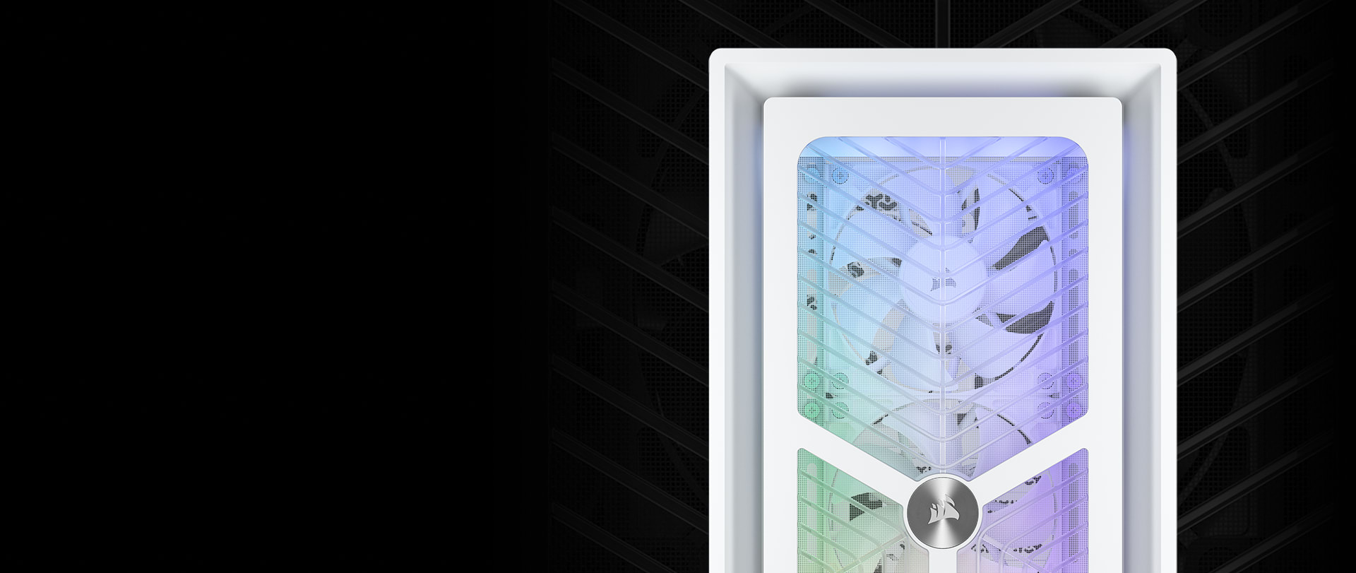 Transparent placeholder image for FRAME 4000X RS White high airflow RGB front panel media block