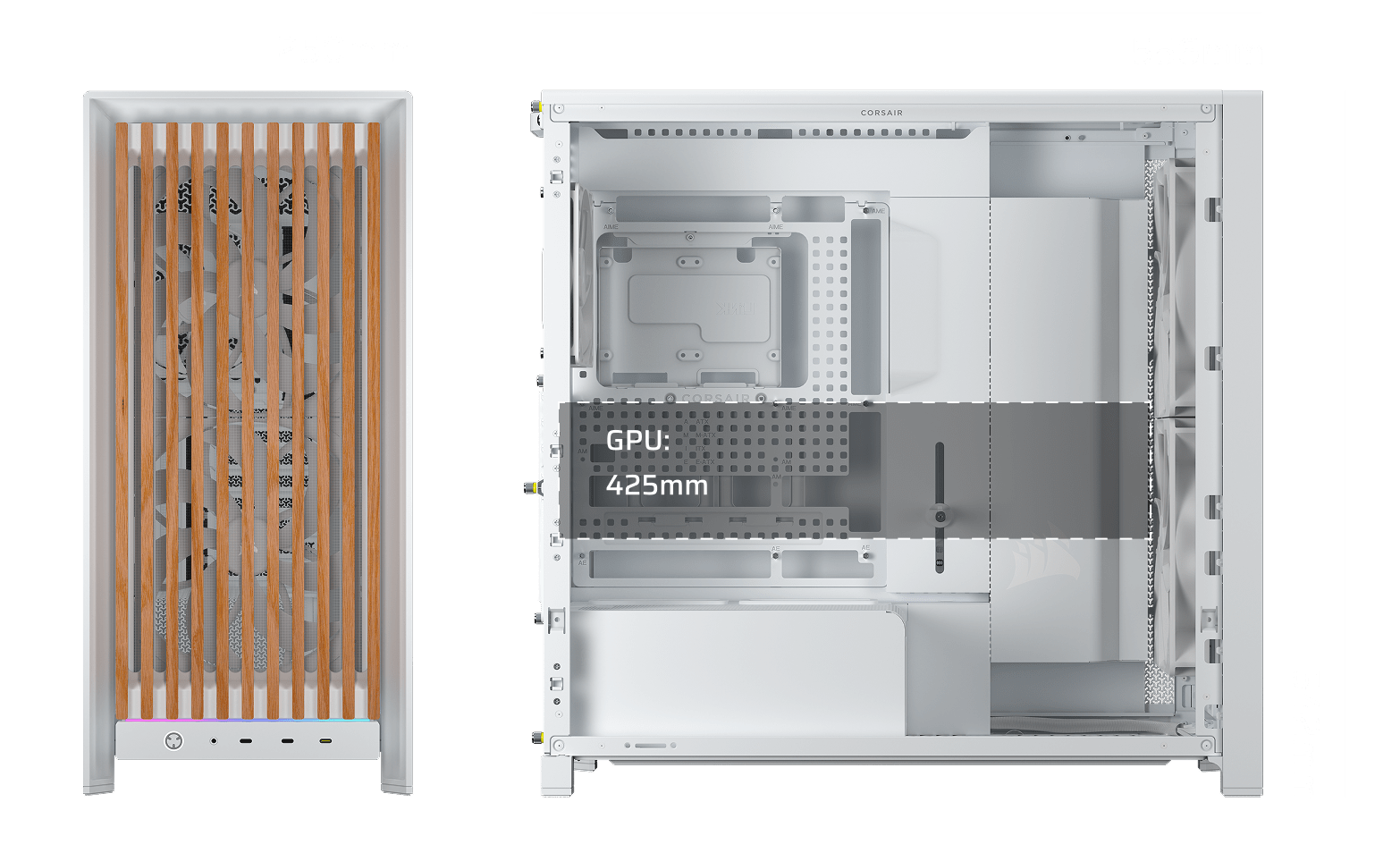 FRAME 5000D WOOD RS Modular Mid-Tower PC Case - White/Oak