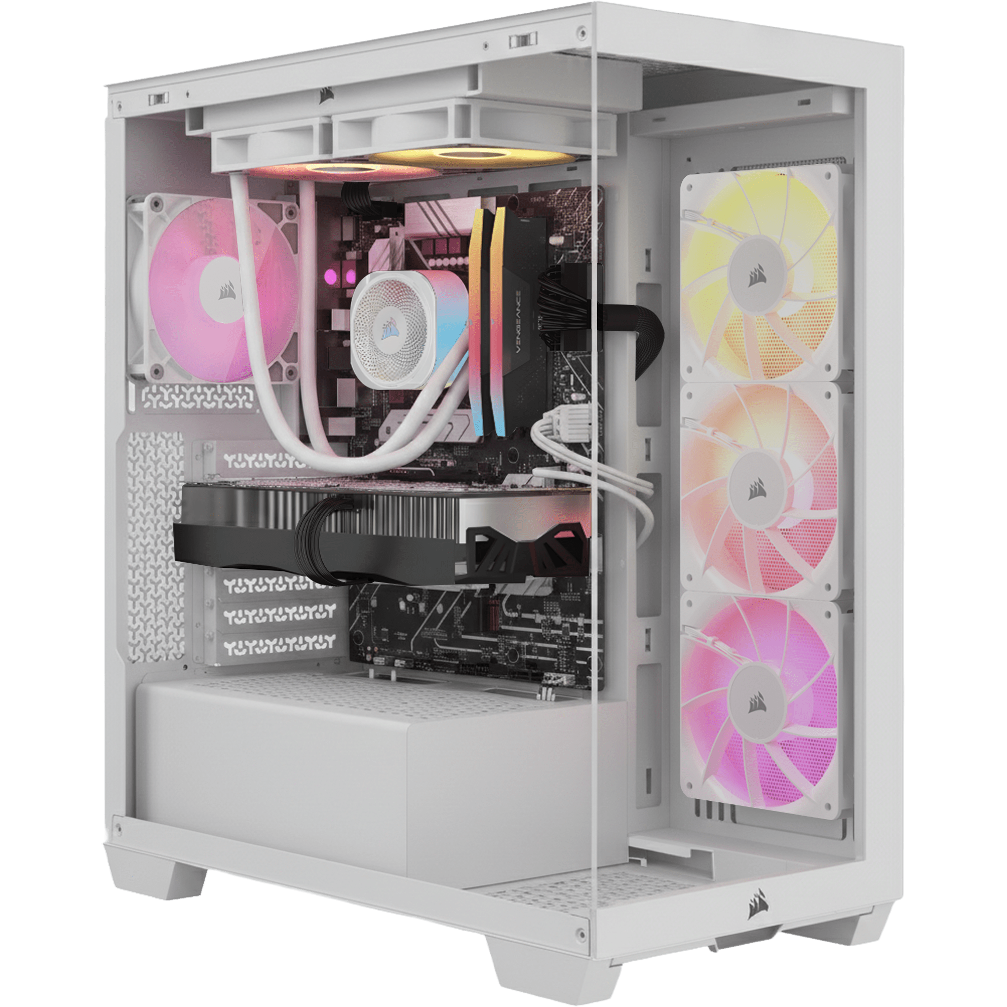 Corsair メモリ16GB ＋ E7500(OC) ＋ Athlon II VENGEANCE a7500 Gaming PC - White: AMD Ryzen 5 9600X, GeForce RTX