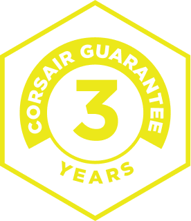 3-YEAR WARRANTY, BACKED BY CORSAIR Icon