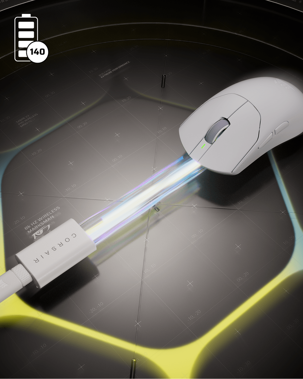 UP TO 140-HOUR WIRELESS BATTERY