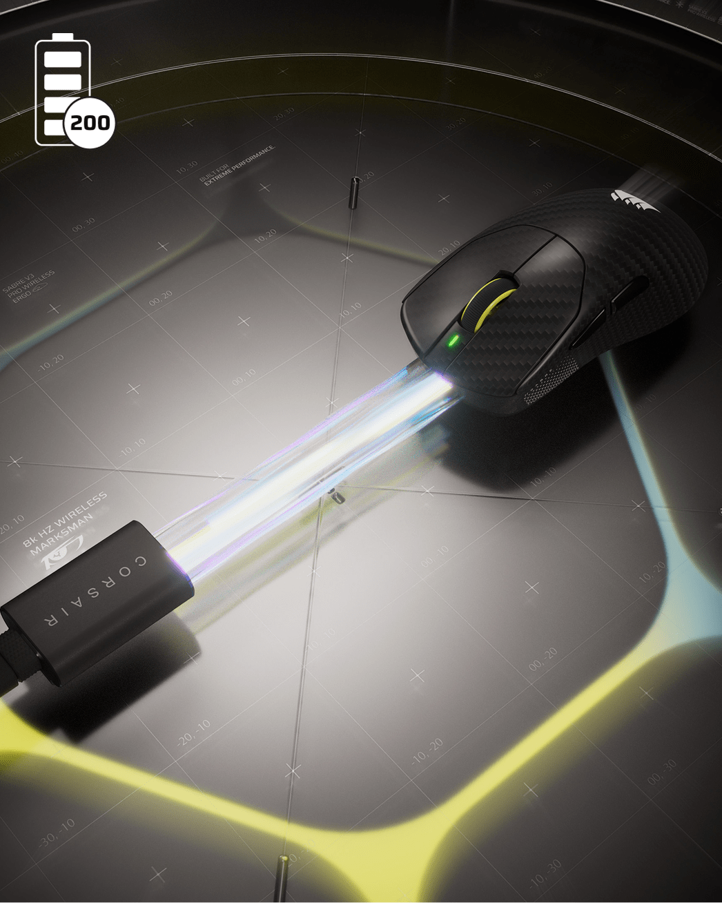 UP TO 200-HOUR WIRELESS BATTERY