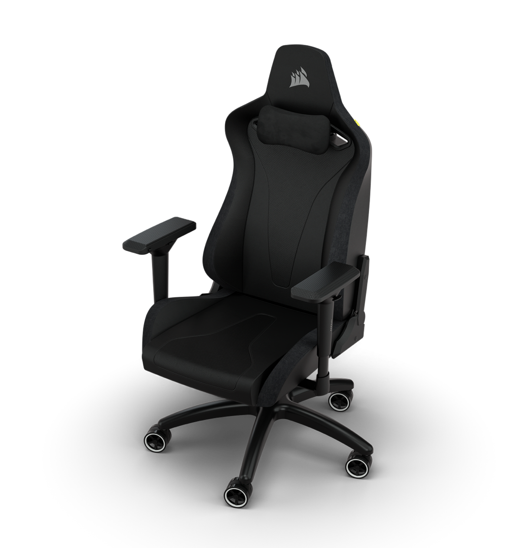 TC200 Gaming Chair – Leatherette Plush – Black/Black