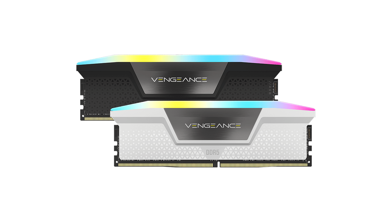 CORSAIR Vengeance RGB 32Go DDR5 (2x 16Go) RAM DIMM 5600MHz  (CMH32GX5M2B5600C36WK) avec Quadrimedia
