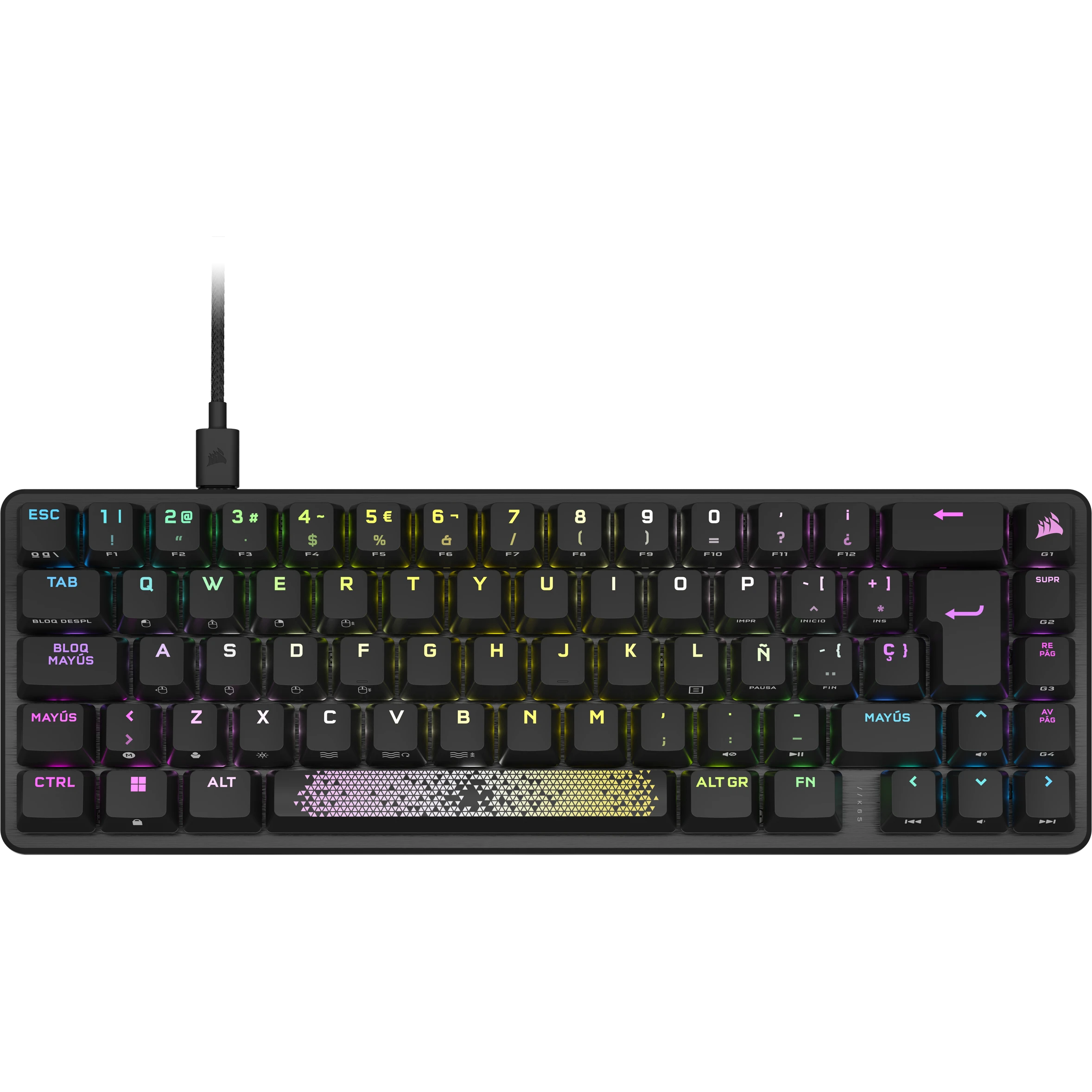 CORSAIR Teclado óptico-mecánico para juegos K65 PRO MINI RGB 65% (ES)