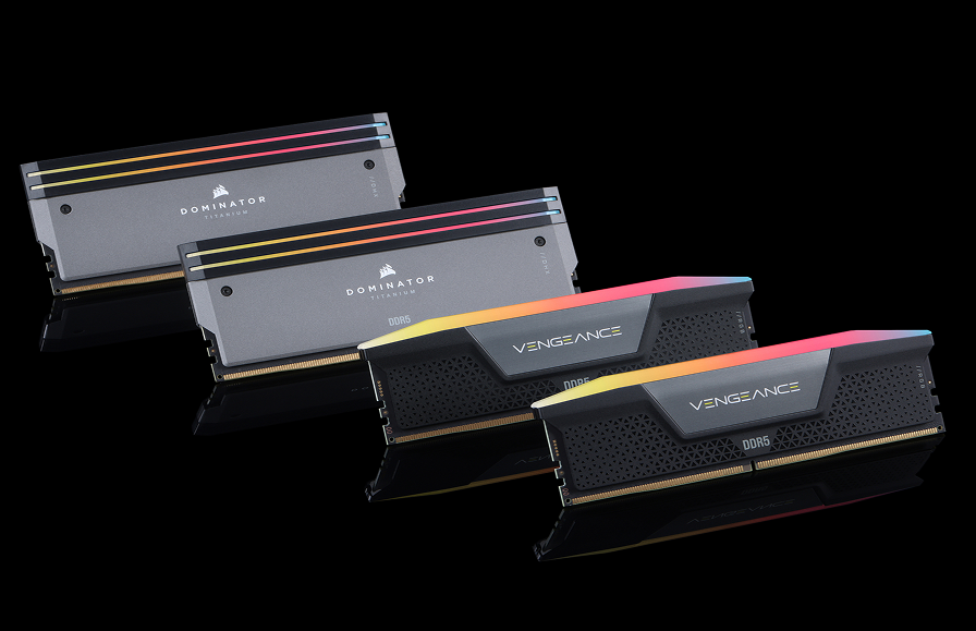 CORSAIR Dominator Titanium and VENGEANCE DDR5 memory