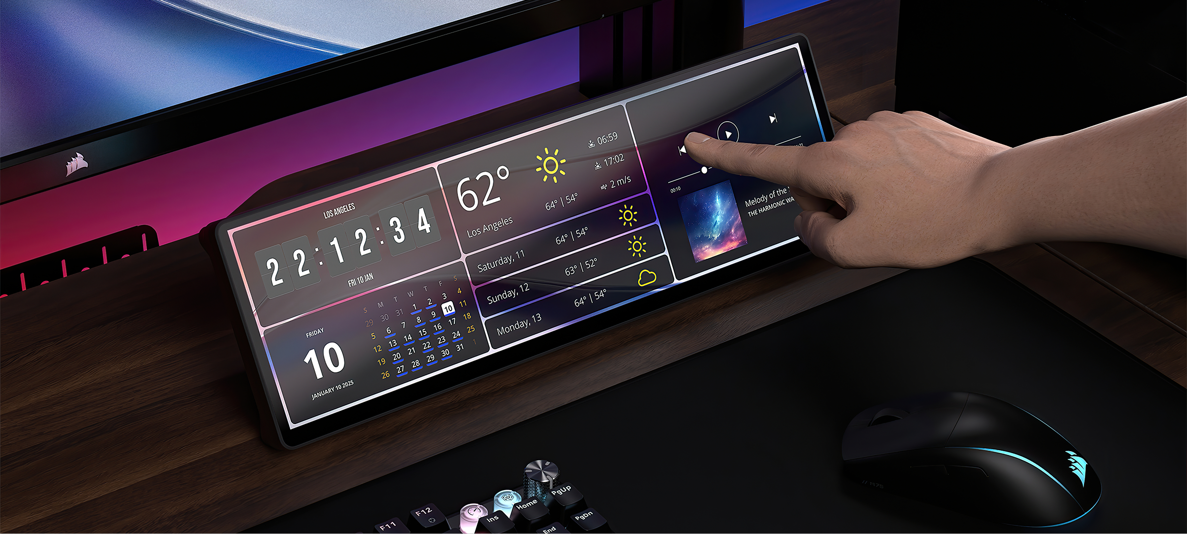 example screenshot showcasing multiple media apps