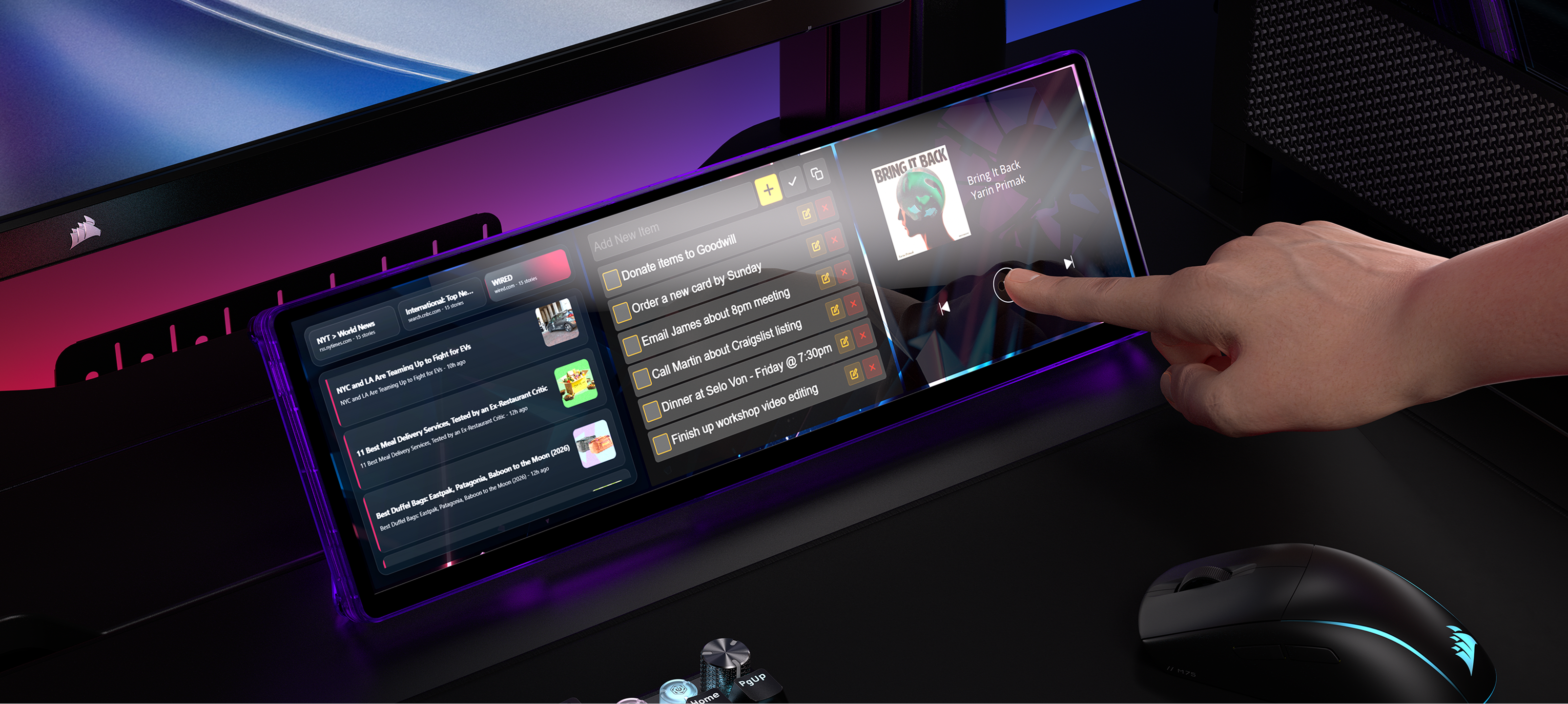 example screenshot showcasing multiple media apps