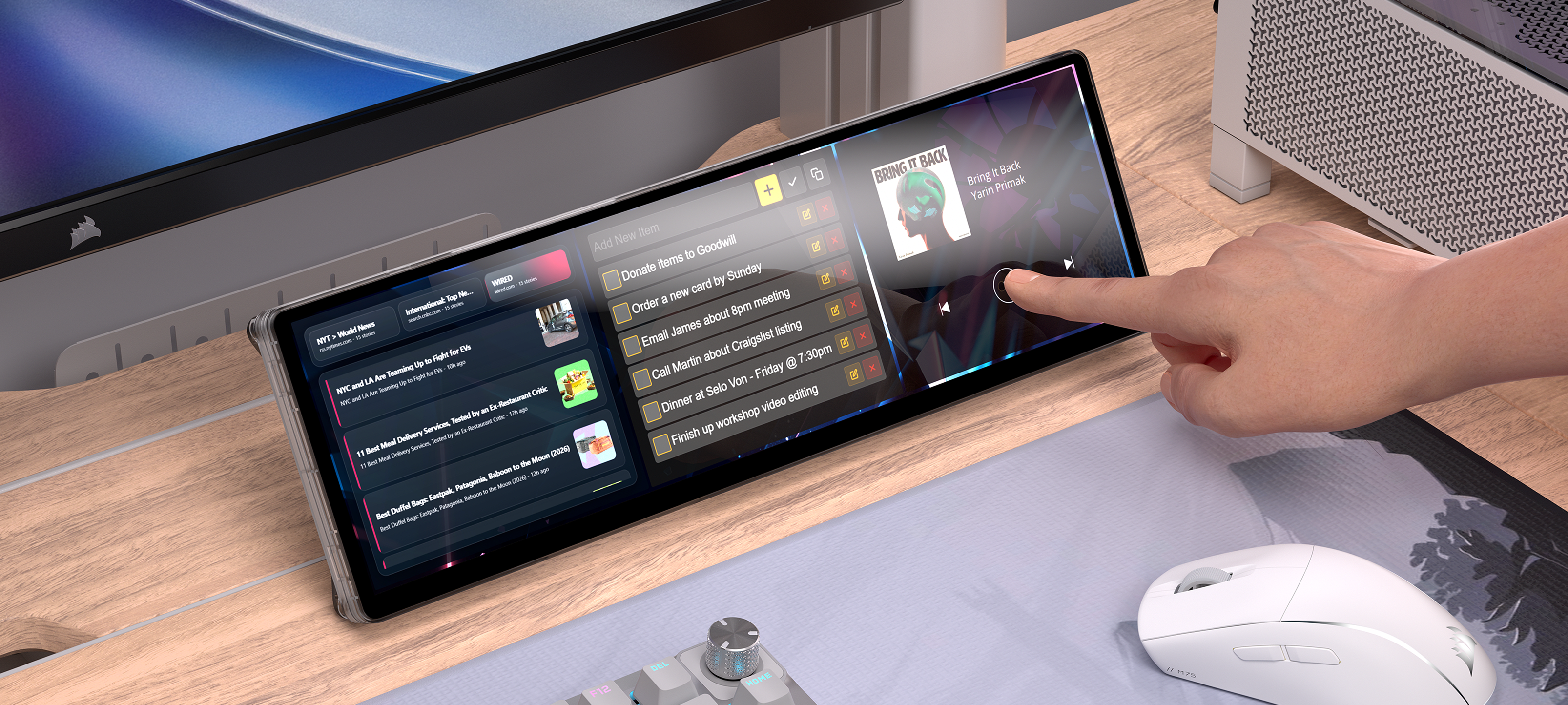 example screenshot showcasing multiple media apps