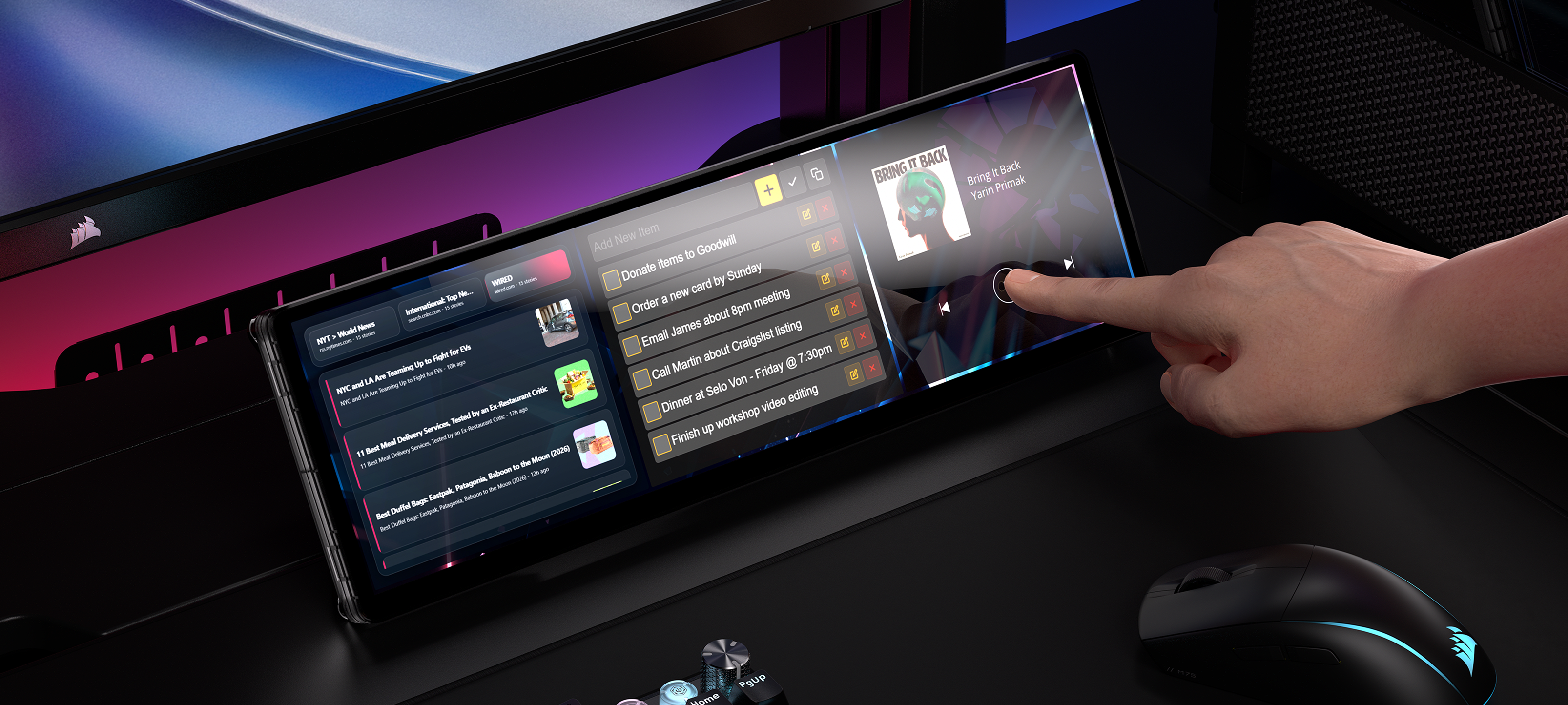example screenshot showcasing multiple media apps