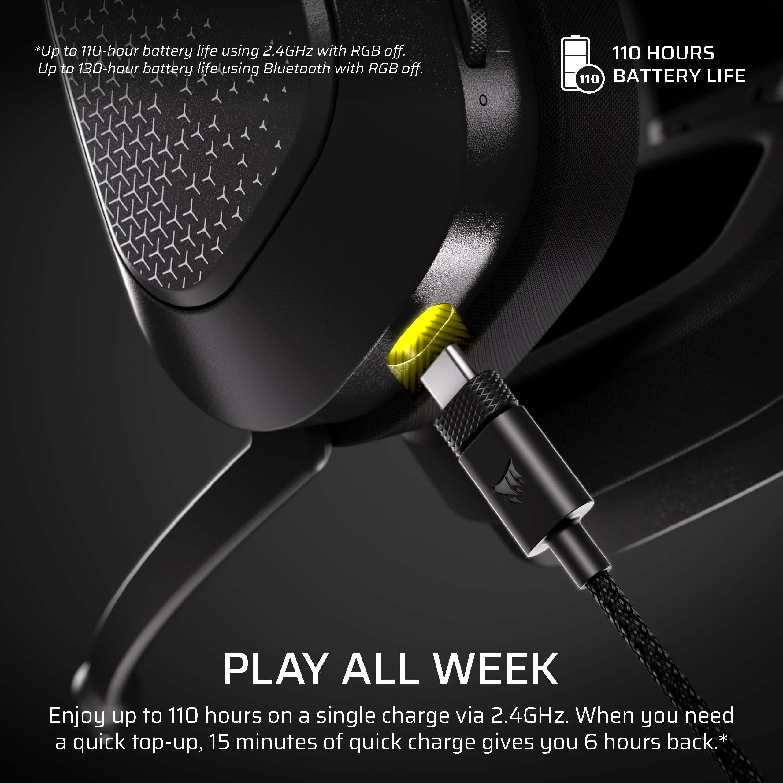 Corsair HS80 v2 MAX Wireless Gaming Headset, Steel Gray — фото 6