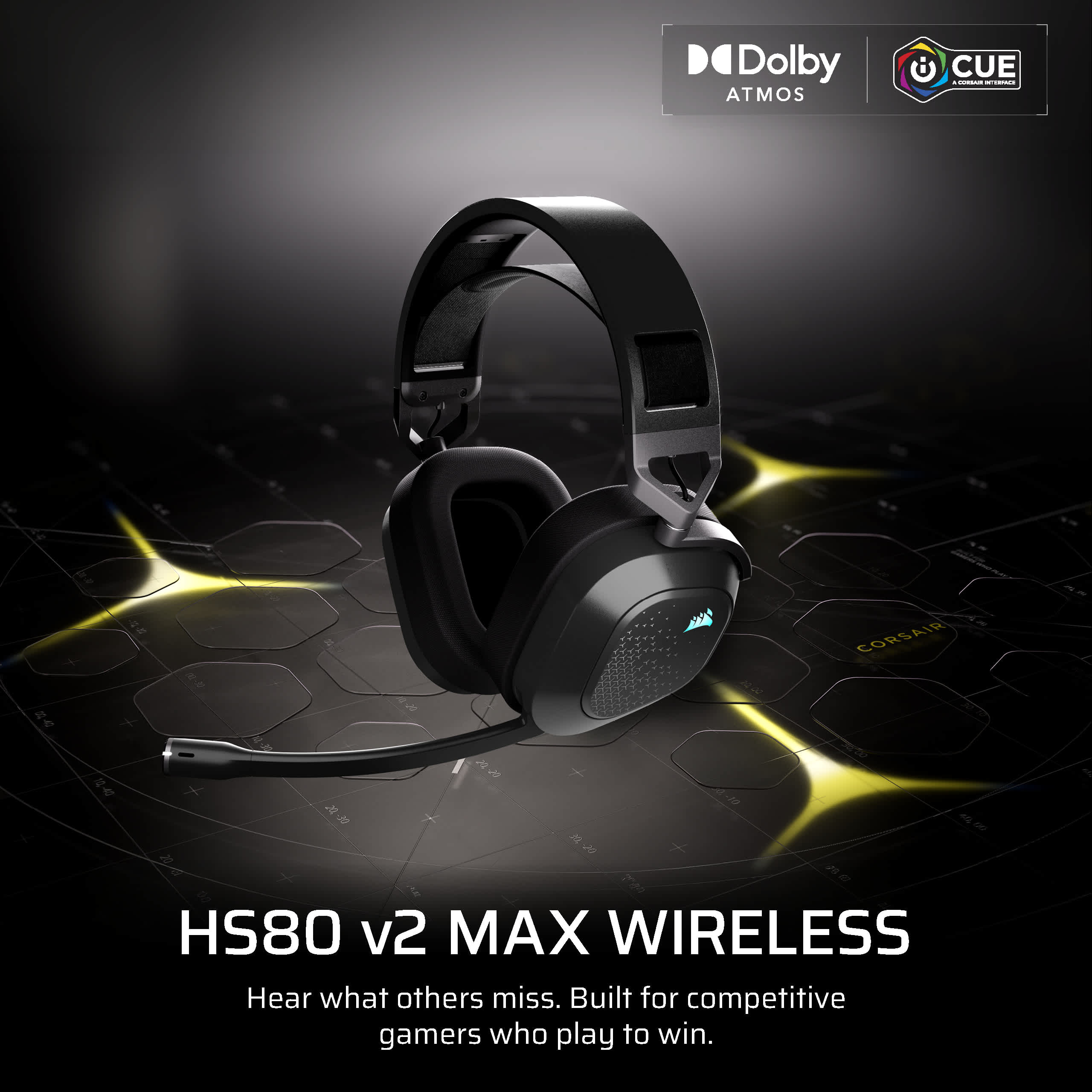 Corsair HS80 v2 MAX Wireless Gaming Headset, Steel Gray — фото 2