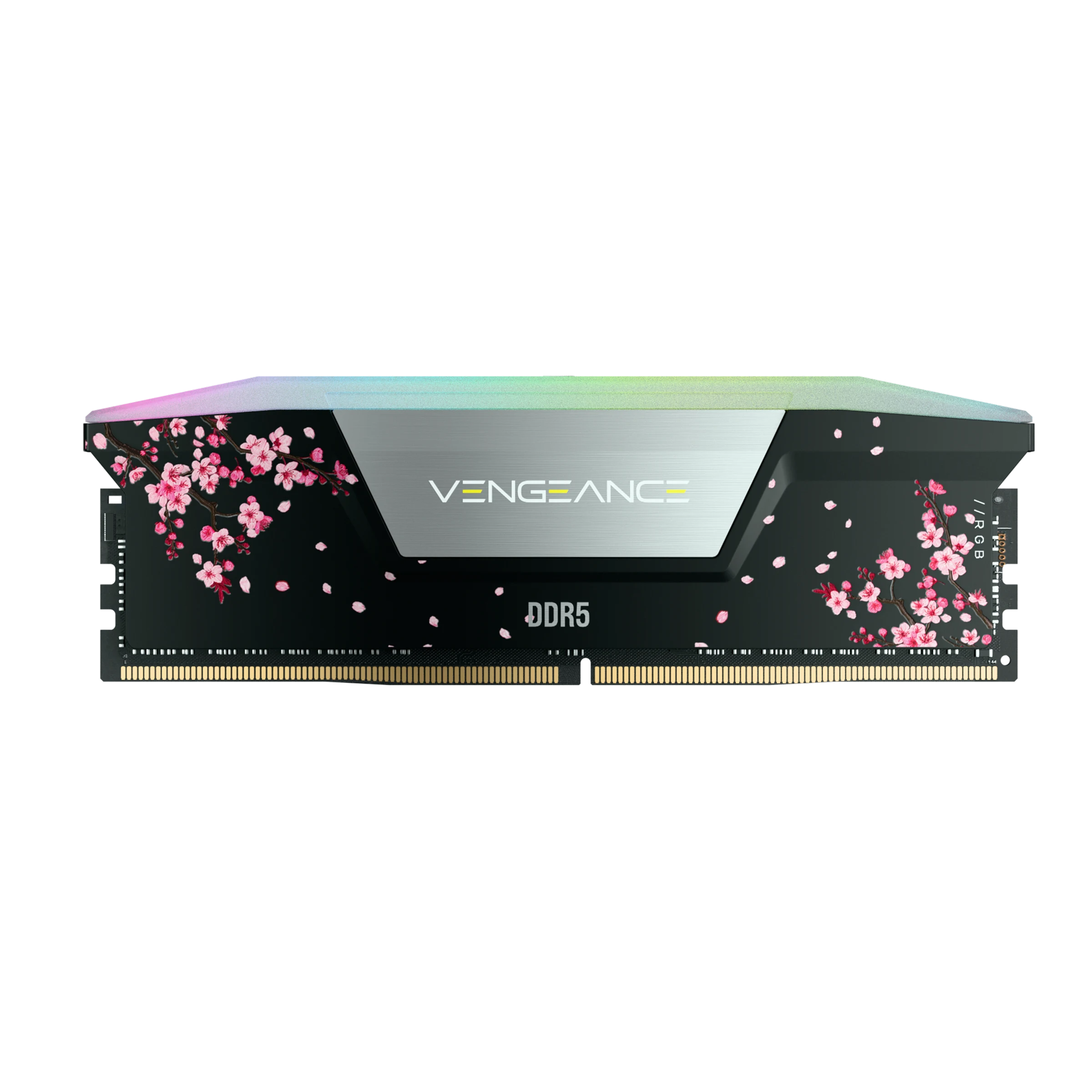 CORSAIR VENGEANCE® RGB 32GB (2 x 16GB) DDR5 DRAM Up To 6000MT/s CL38 Intel XMP Memory Kit Cherry Blossom Black