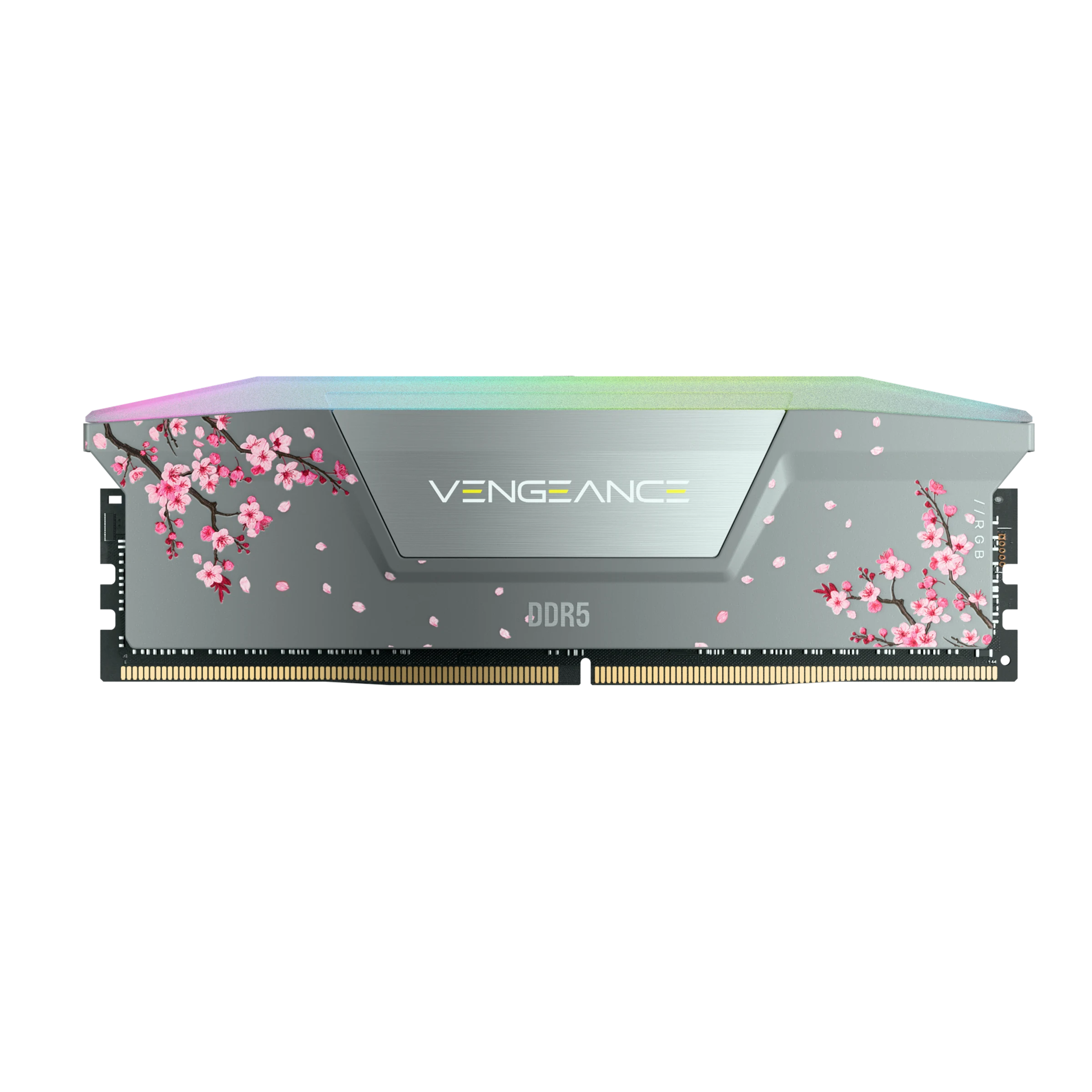 CORSAIR VENGEANCE® RGB 32GB (2 x 16GB) DDR5 DRAM Up To 6000MT/s CL38 AMD EXPO & Intel XMP Memory Kit Cherry Blossom Gray